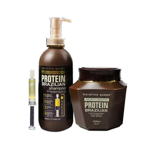 پک شامپو وماسک مو پروتئین کراتین کوئین Keratine Queen اورجینال